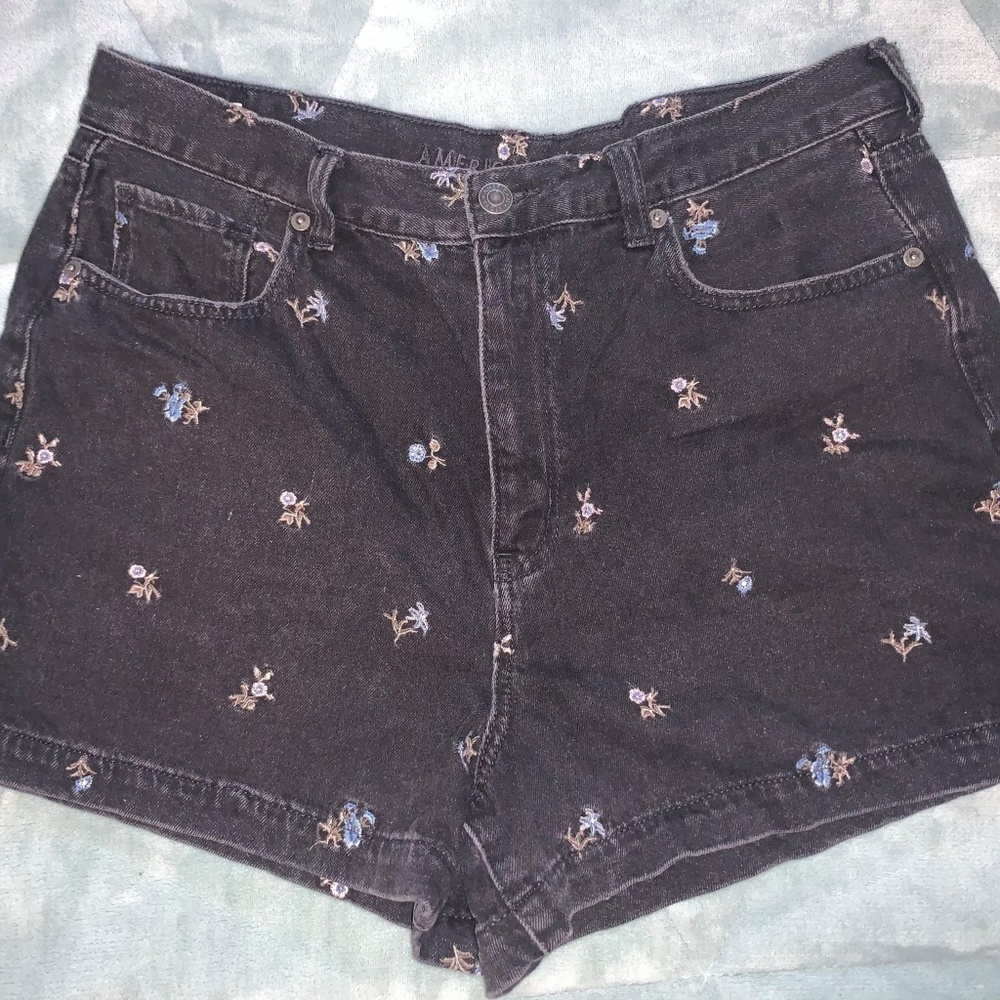 American Eagle Floral Jean Shorts